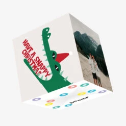 Snappy Christmas Crocodile Confetti-exploding Greetings Card