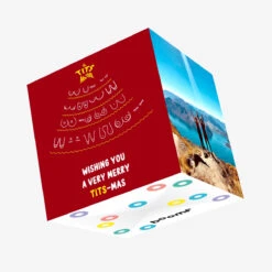 Merry Christmas Tits Christmas Tree Confetti-exploding Greetings Card