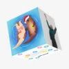 Blue Themed Cute Otters Merry Christmas Confetti-exploding Greetings Card -Merry Moments f038ab495471b93facc57ded93d8bd4b