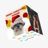 Merry Christmas Human Shih-Tzu Wearing Santa Hat Confetti-exploding Greetings Card -Merry Moments f155a372e3d31039fa862e64f00d27f6