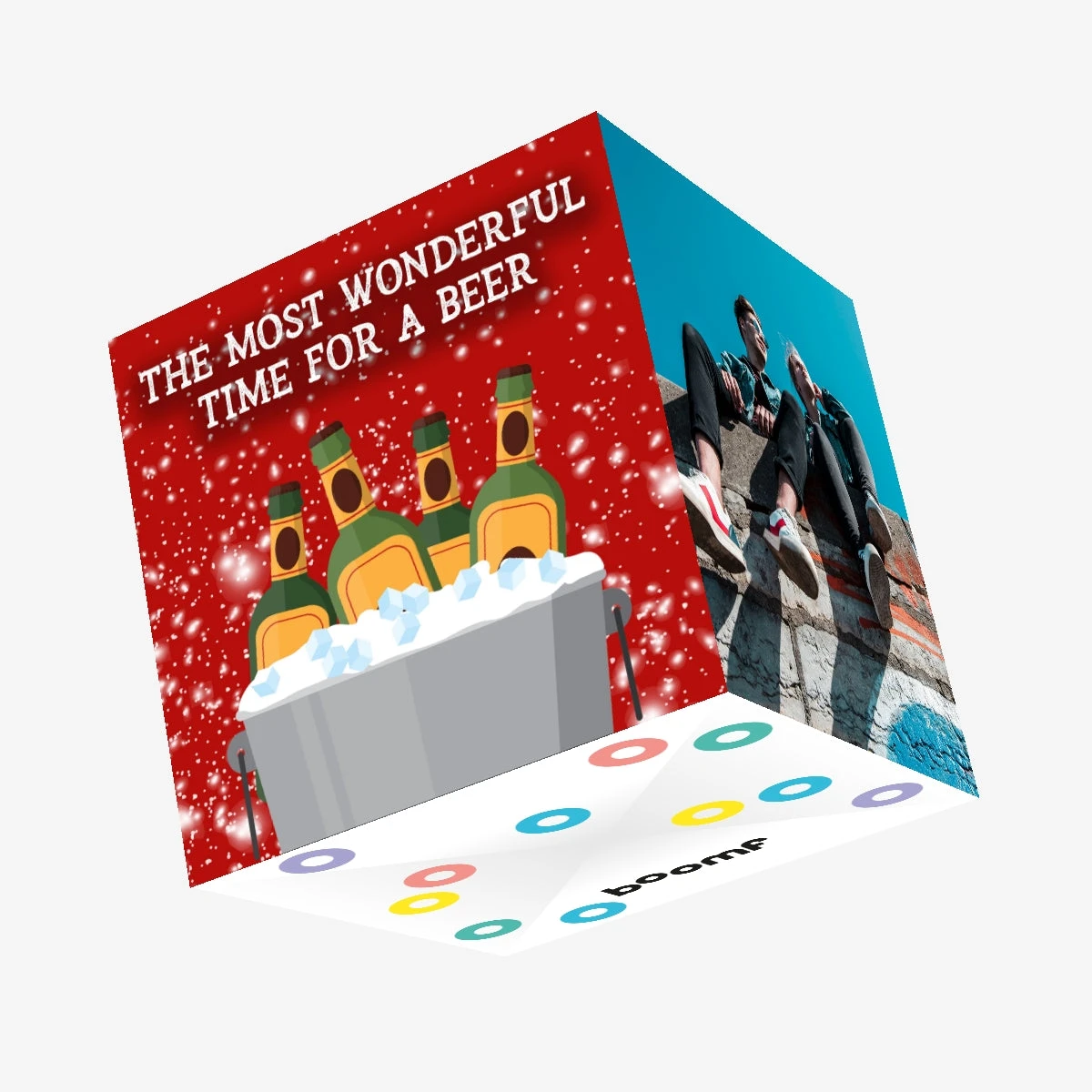 Most Wonderful Time For A Beer Christmas Confetti-exploding Greetings Card 3 Most Wonderful Time For A Beer Christmas Confetti-exploding Greetings Card