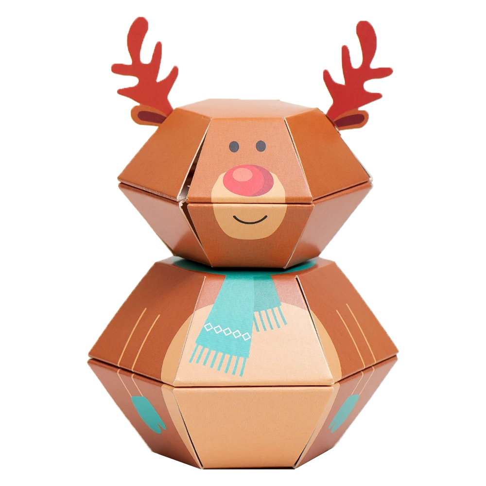 Reindeer Personalised 3D Pop-up Confetti Wild Card 5 Reindeer Personalised 3D Pop-up Confetti Wild Card - Image 3