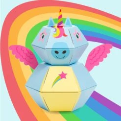 Rainbow Unicorn 3D Pop-up Confetti Wild Card