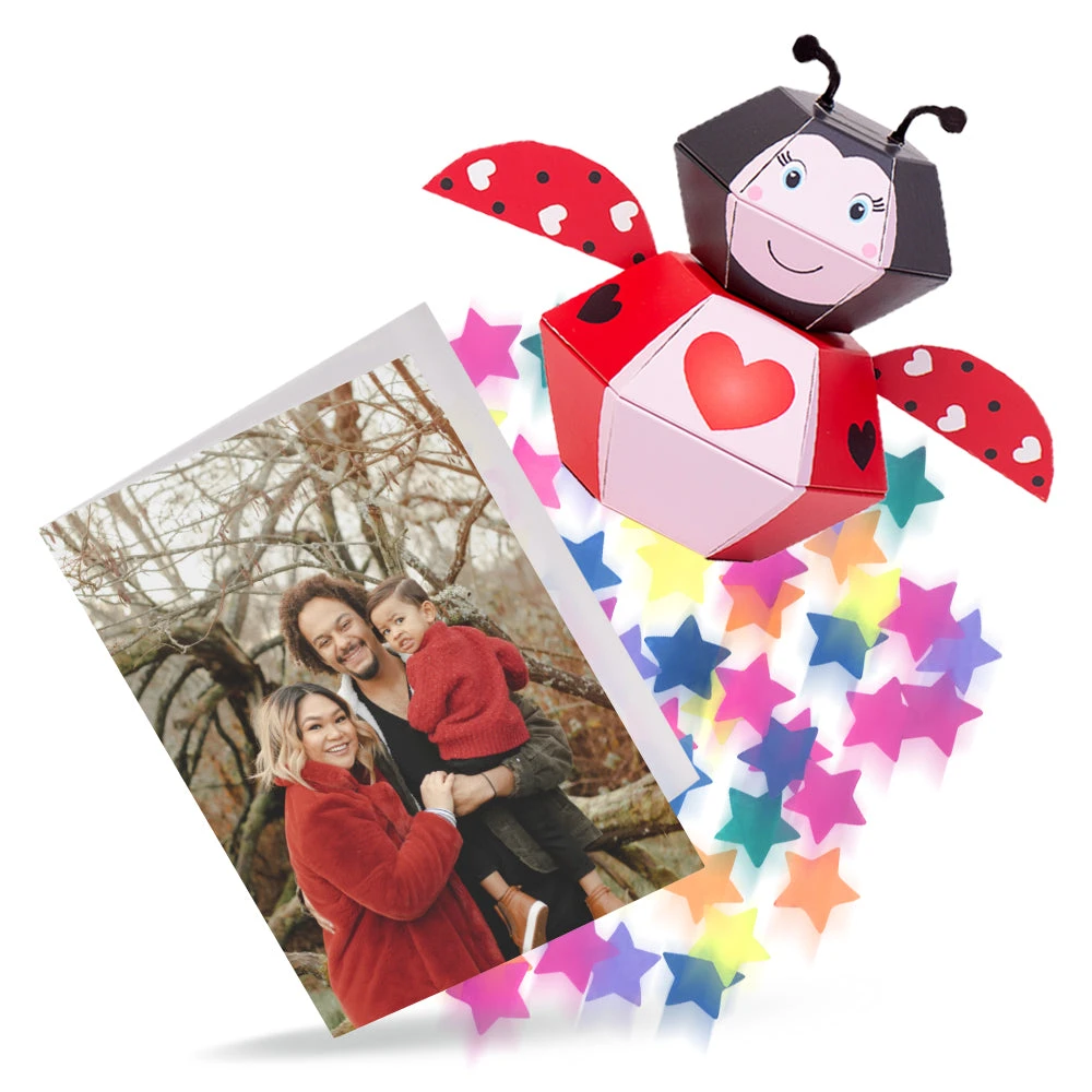 Love Bug 3D Pop-up Confetti Wild Card 4 Love Bug 3D Pop-up Confetti Wild Card - Image 2